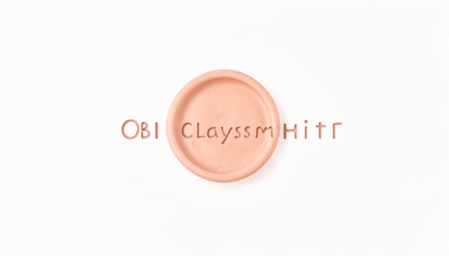BHClaysmith logo mark — a simple ceramic-inspired emblem in warm blush tones